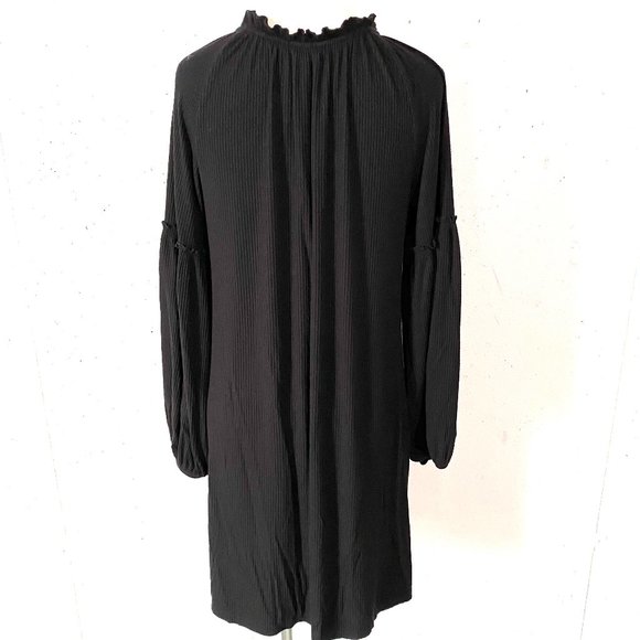 Maurices, EUC, Black, Boho, Puffy Sleeve, Long Sleeve, Short Maxi, Dress, Size M - Picture 2 of 13
